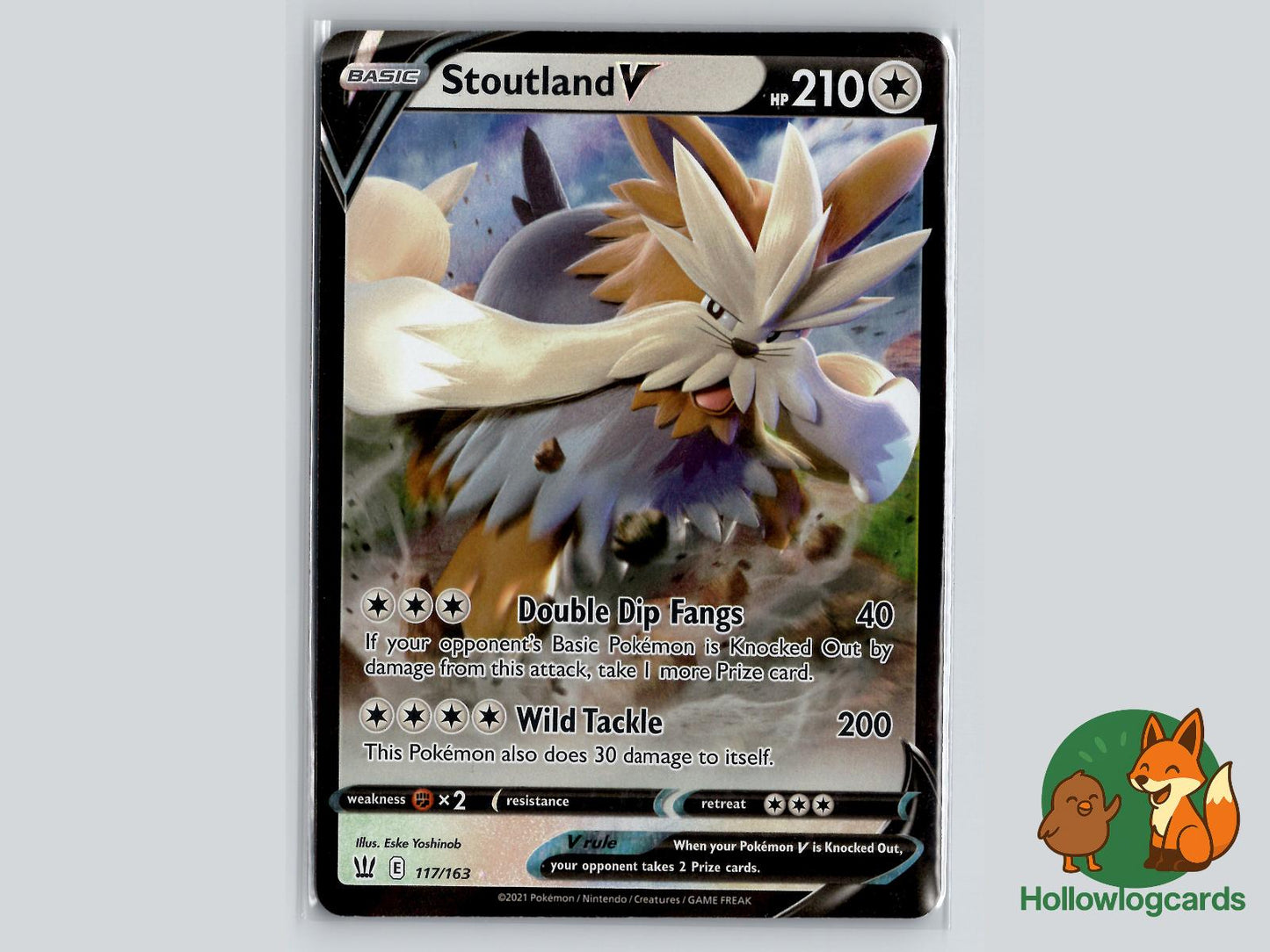 Stoutland V (117/163) - Battle Styles Pokémon Card