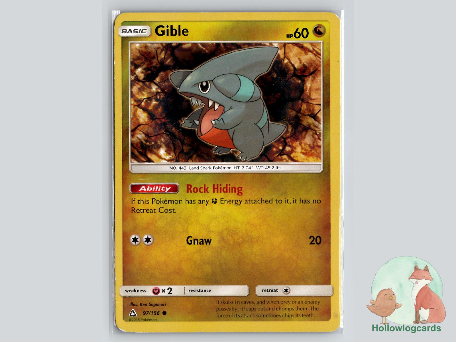 Gible (97/156) - Ultra Prism Pokémon Card