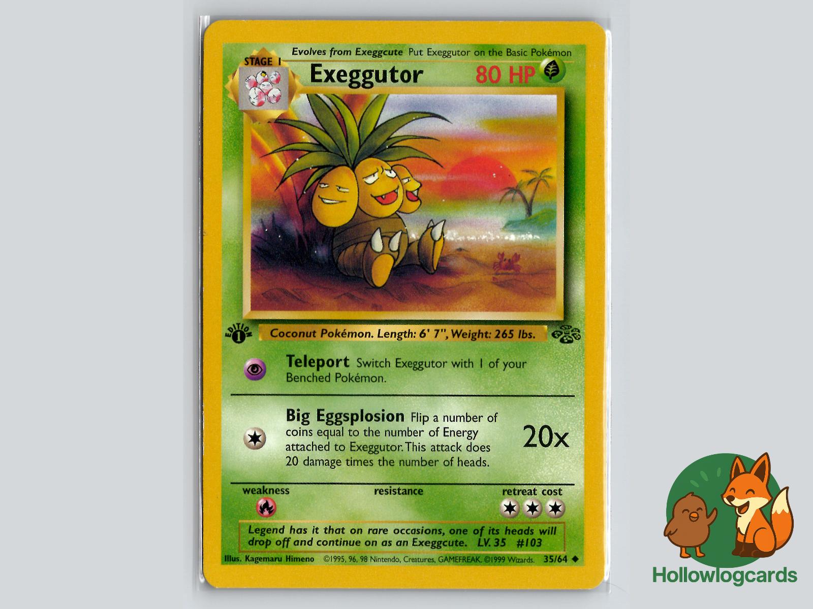1st Edition Exeggutor (35/64) - Jungle Pokémon Card