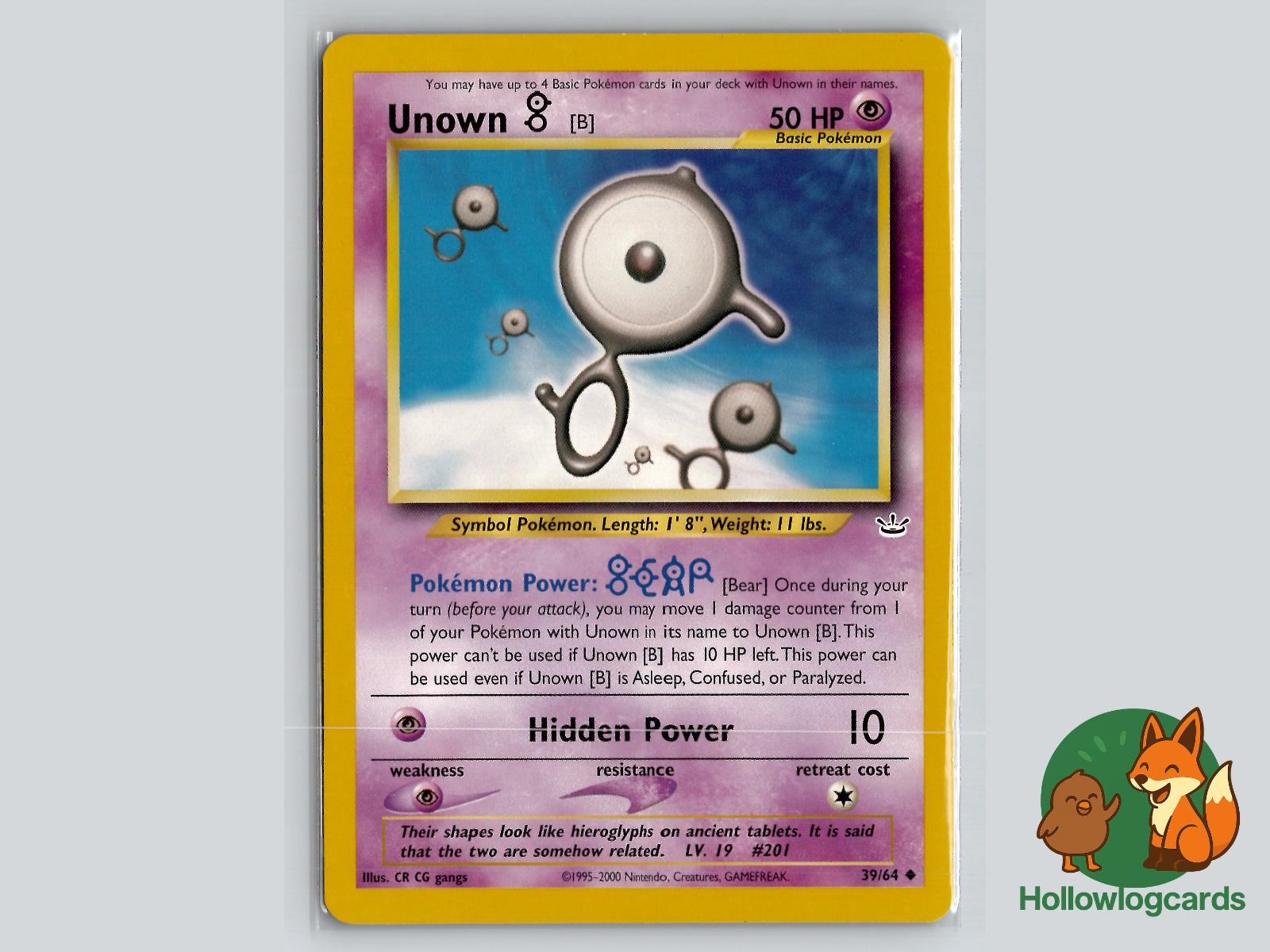 Unown [B] (39/64) - Neo Revelation Pokémon Card