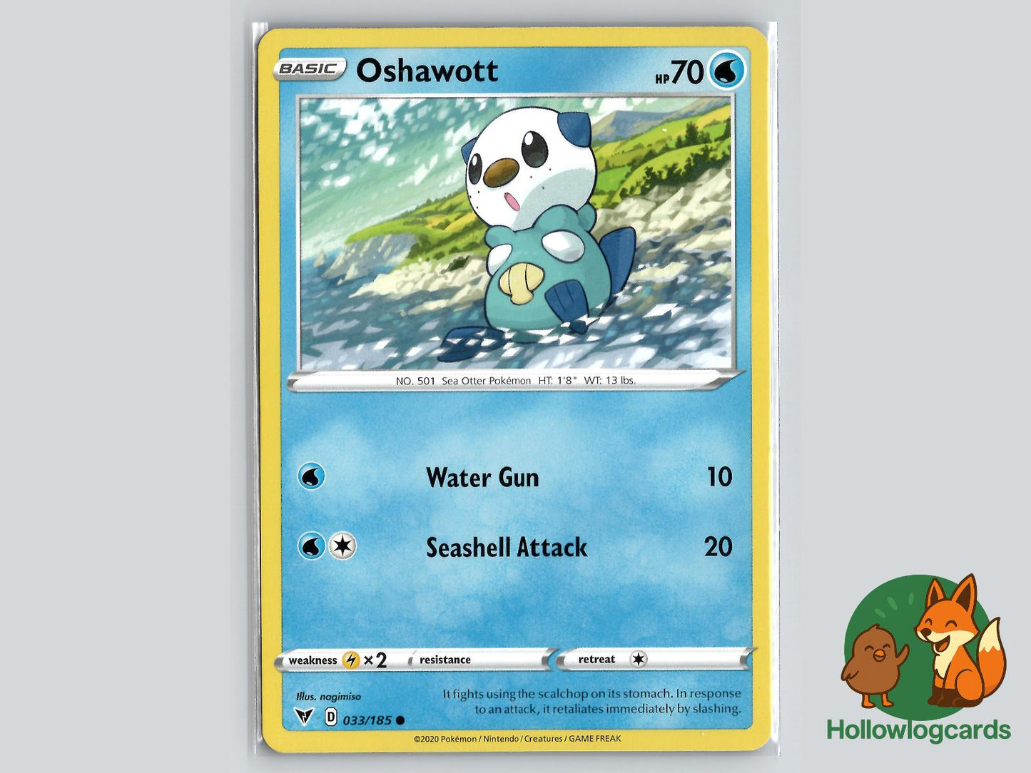 Oshawott (033/185) - Vivid Voltage Pokémon Card