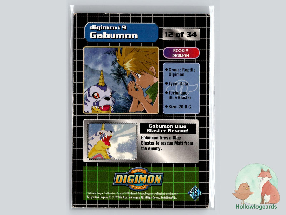 Gabumon #9 (12/34) - 1999 Upper Deck Digimon Series 1 - DMG