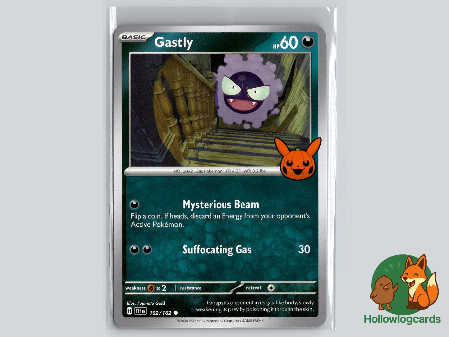 Gastly (102/162) Pokémon Card