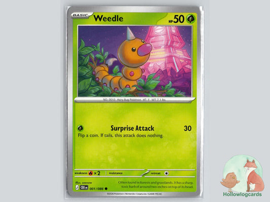 Weedle (001/086) Pokémon Card