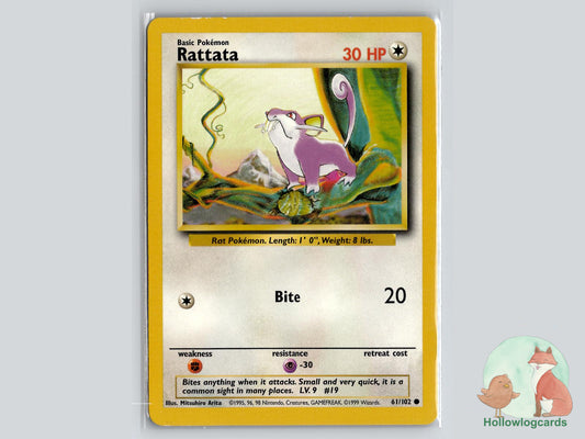 Rattata (61/102) - Base Pokémon Card