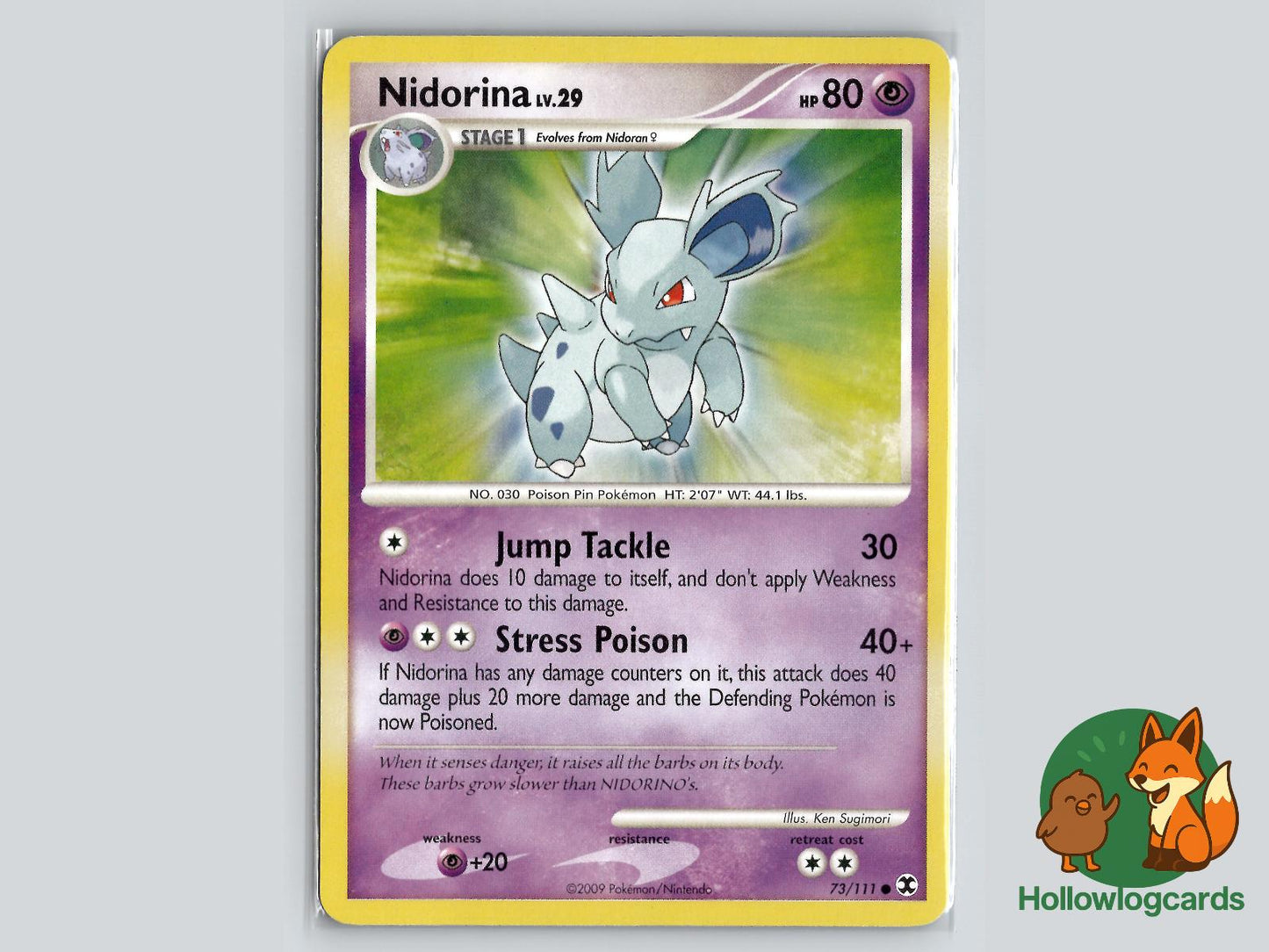 Nidorina (73/111) - Rising Rivals Pokémon Card
