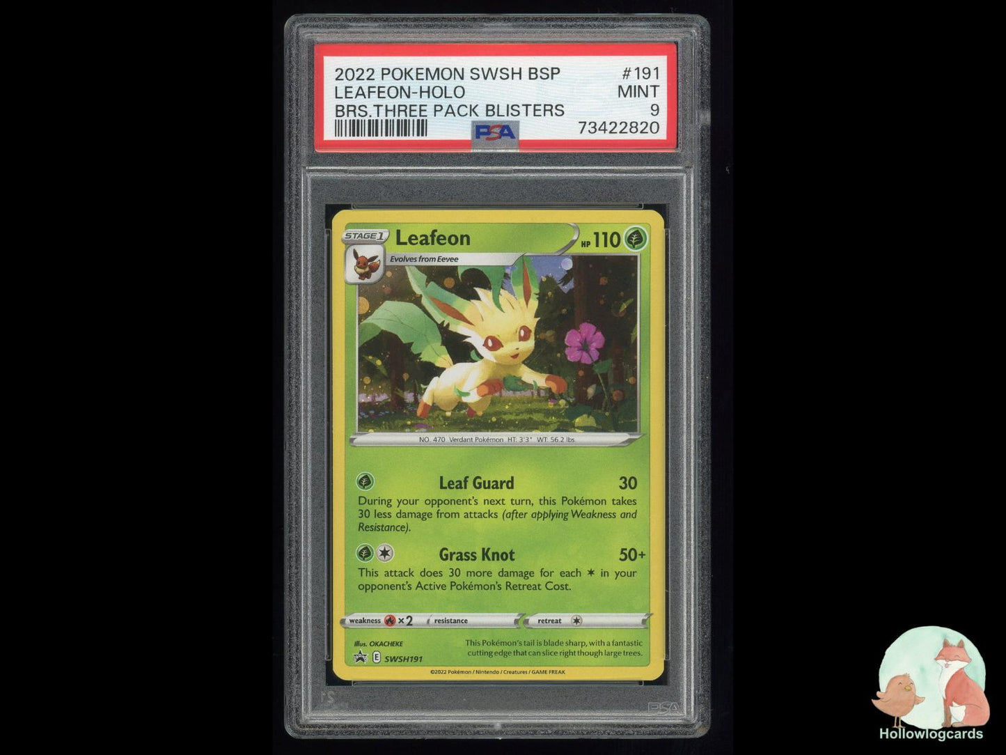Graded Leafeon Holo (191) Pokémon Card