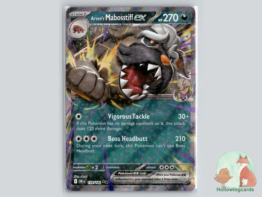 Arven's Mabosstiff ex (139/182) - Destined Rivals Pokémon Card
