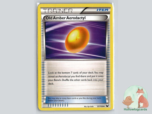 Old Amber Aerodactyl (97/108) - Dark Explorers Pokémon Card