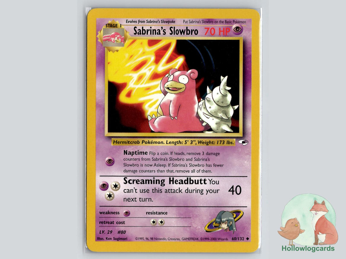 Sabrina's Slowbro (60/132) - Gym Heroes Pokémon Card