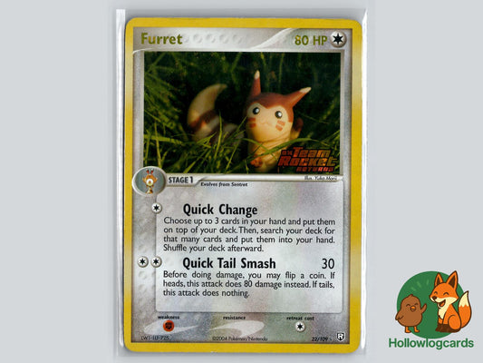 Furret (22/109) - Team Rocket Returns Pokémon Card