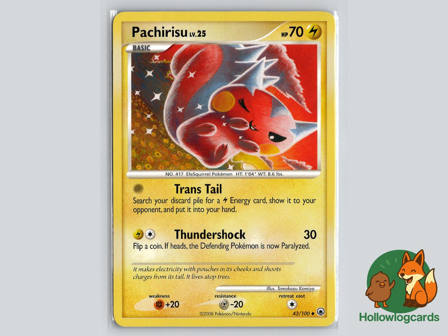 Pachirisu (43/100) - Majestic Dawn Pokémon Card