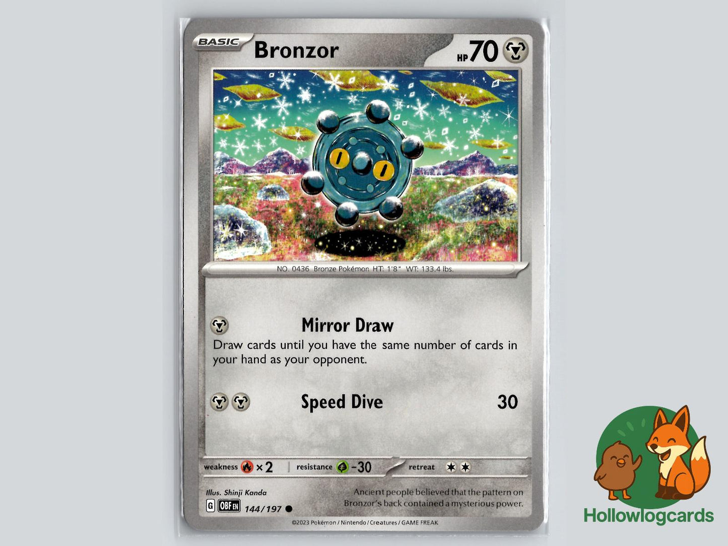 Bronzor (144/197) - Obsidian Flames Pokémon Card