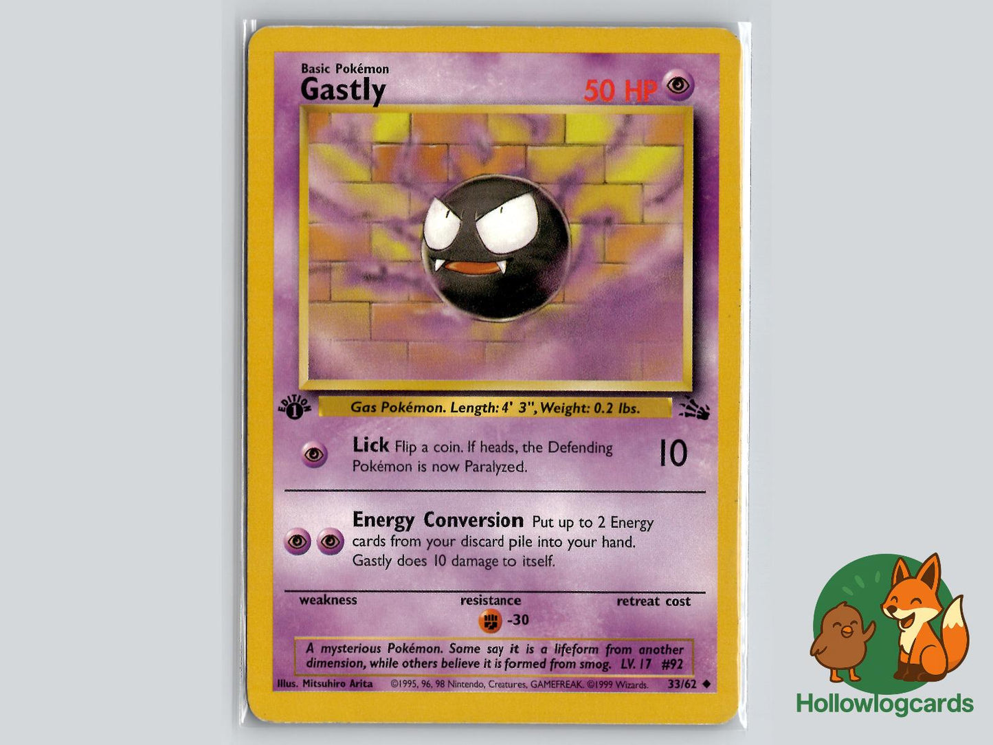 Gastly (33/62) - Fossil Pokémon Card