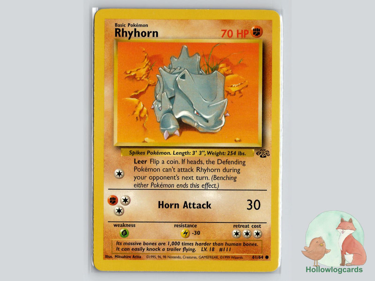 Rhyhorn (61/64) - Jungle Pokémon Card