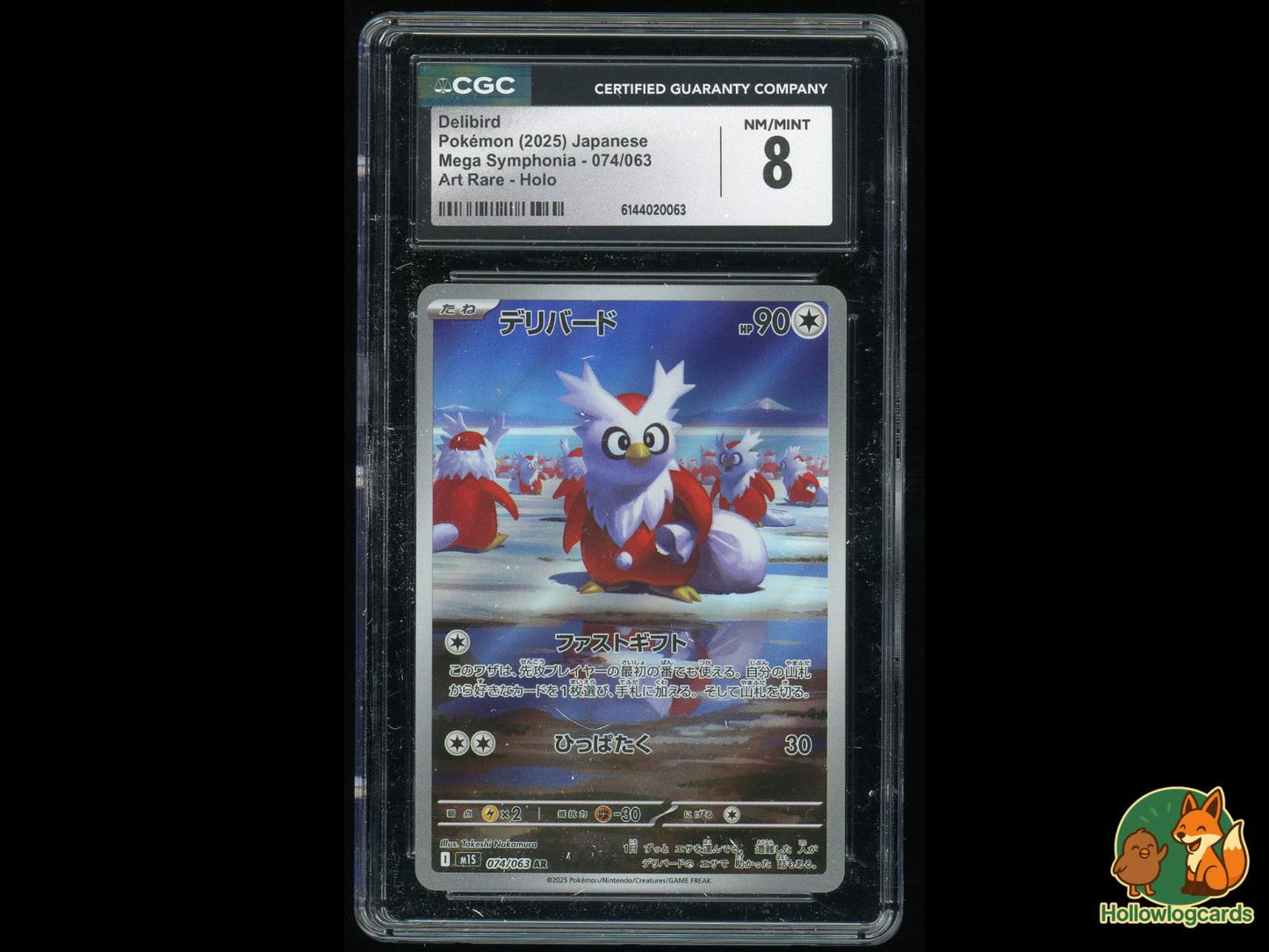 Graded Delibird (074/063) Pokémon Card
