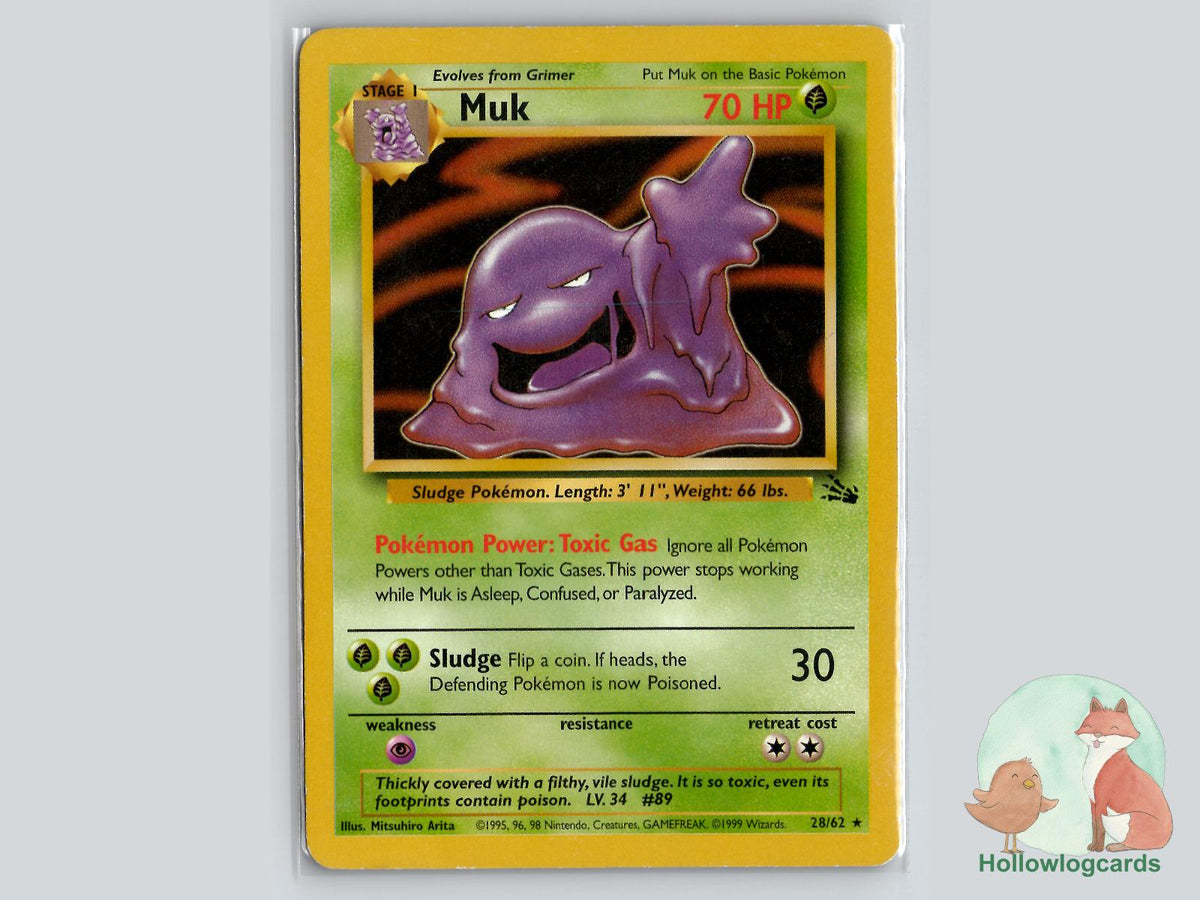 Muk (28/62) - Fossil Pokémon Card