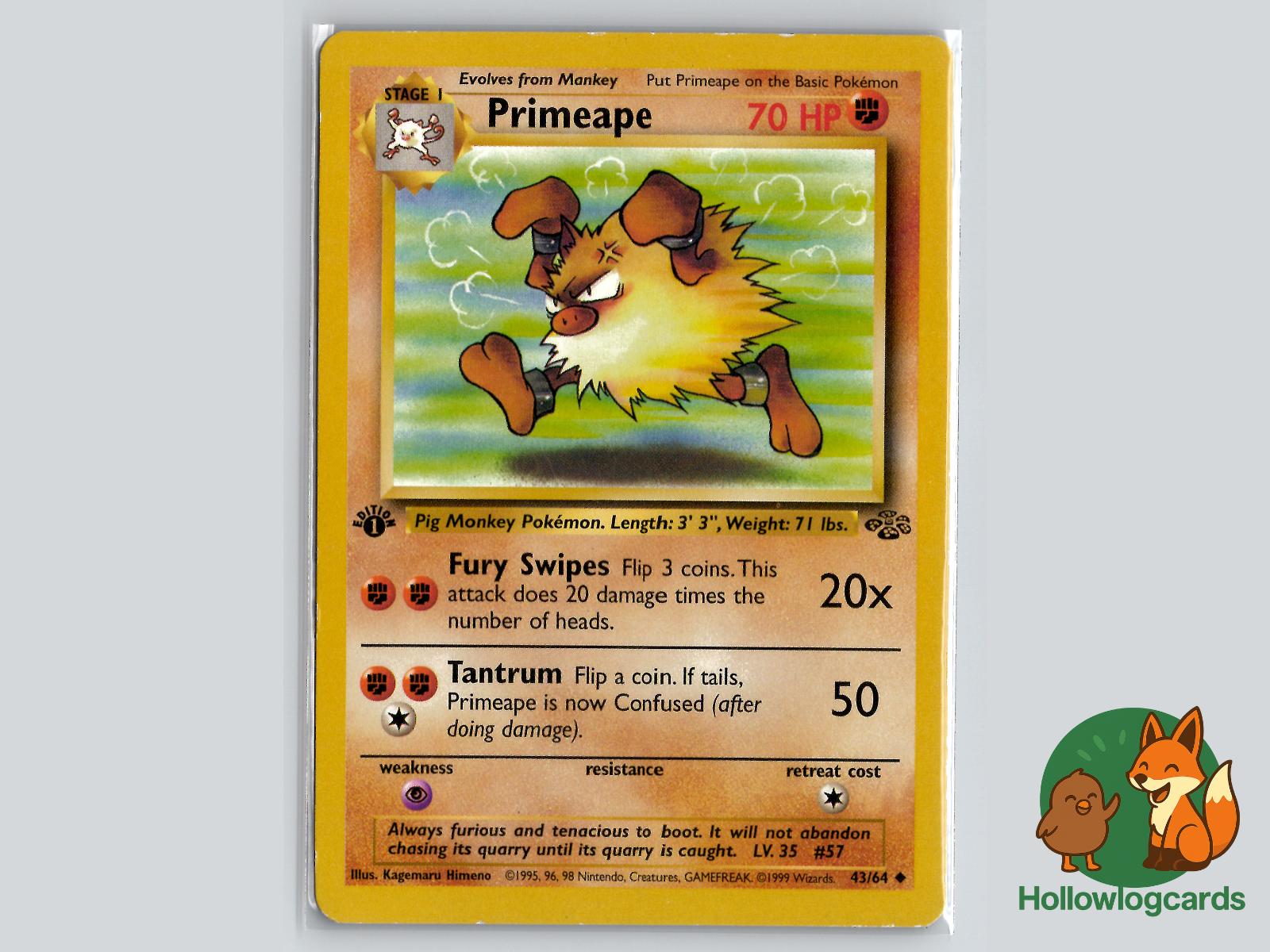 Primeape (43/64) - Jungle Pokémon Card
