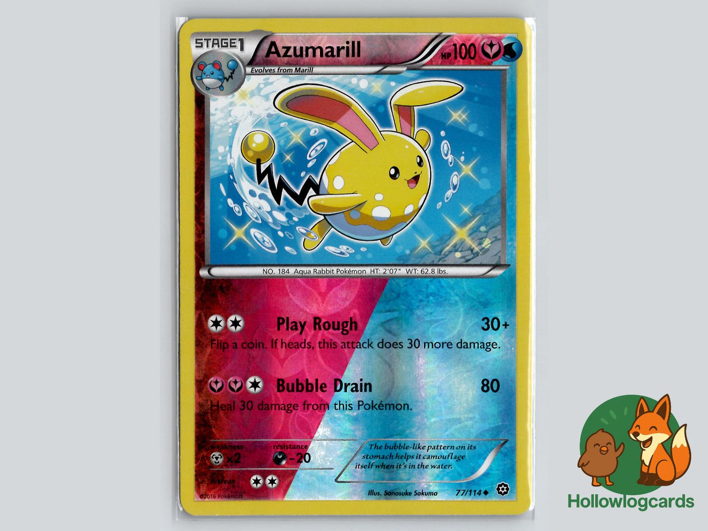 Azumarill (77/114) - Steam Siege Pokémon Card