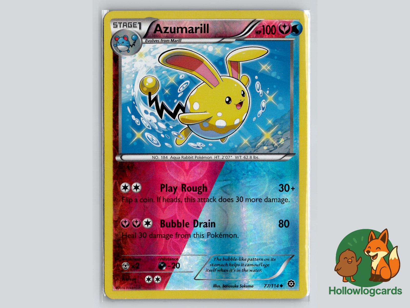 Azumarill (77/114) - Steam Siege Pokémon Card