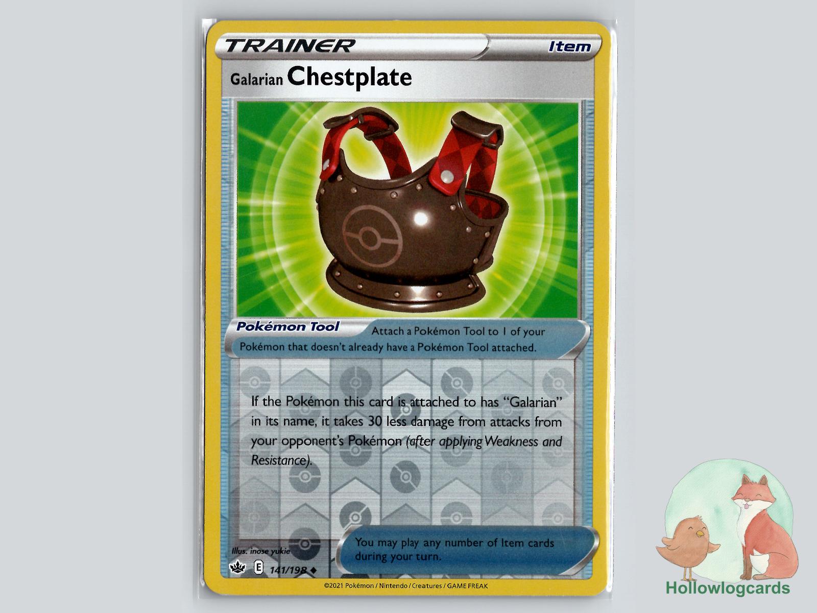 Galarian Chestplate (141/198) - Chilling Reign Pokémon Card