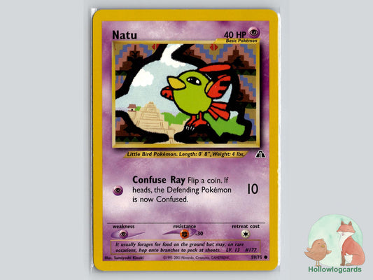 Natu (59/75) - Neo Discovery Pokémon Card