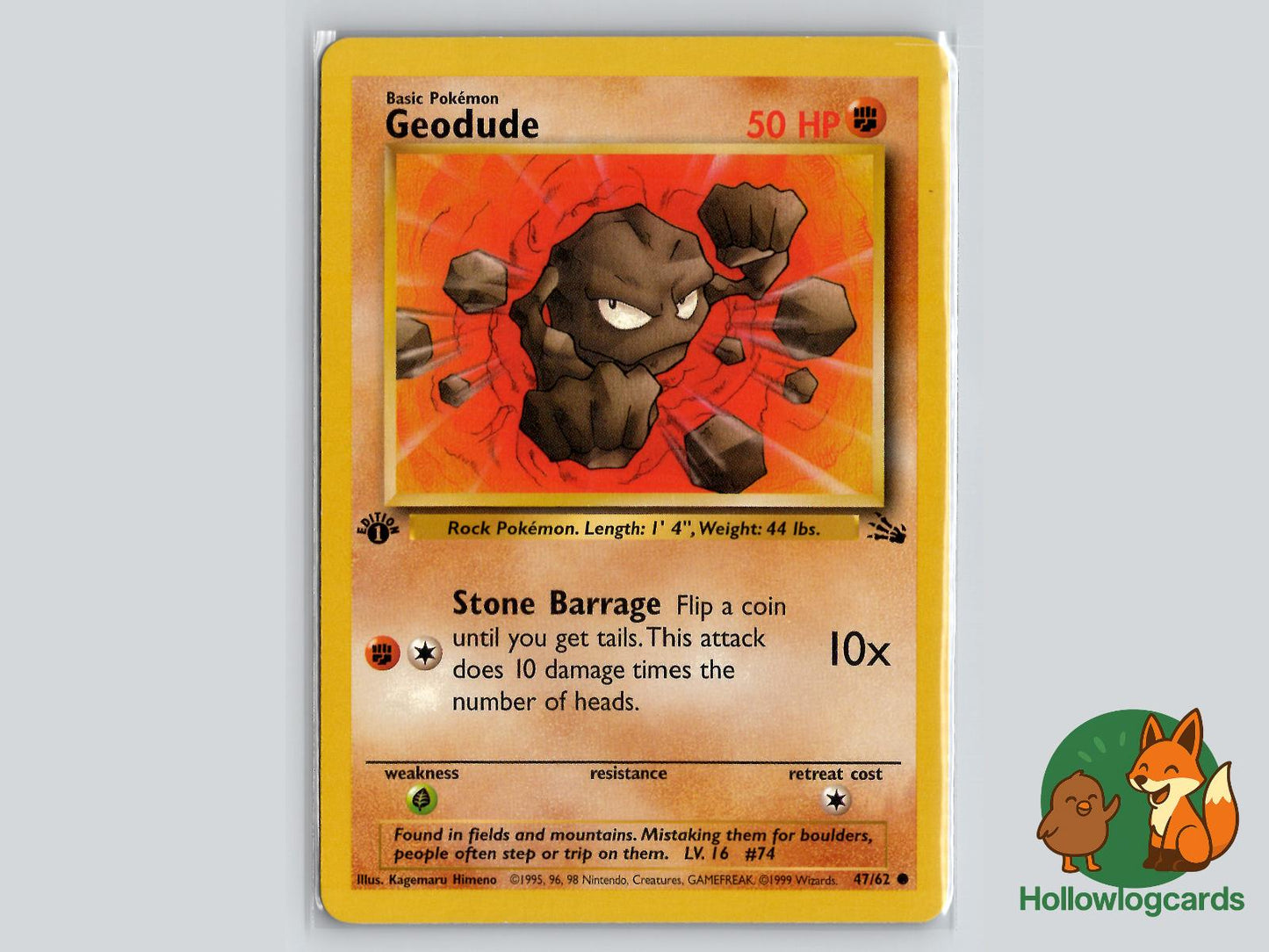 Geodude (47/62) - Fossil Pokémon Card
