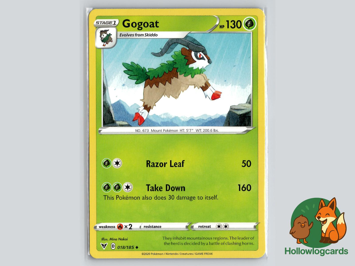 Gogoat (018/185) - Vivid Voltage Pokémon Card