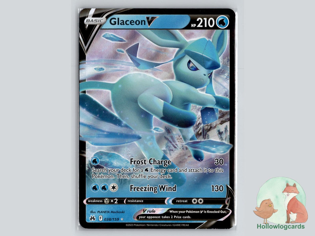 Glaceon V (038/159) - Crown Zenith Pokémon Card