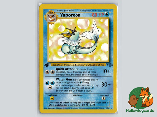 Vaporeon (28/64) - Jungle Pokémon Card