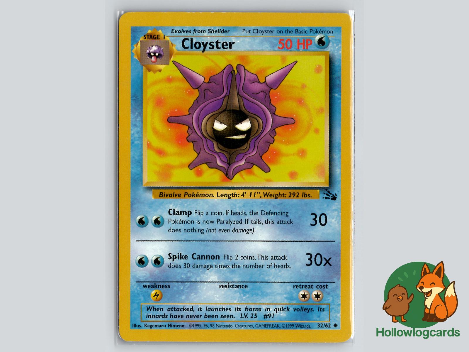 Cloyster (32/62) - Fossil Pokémon Card