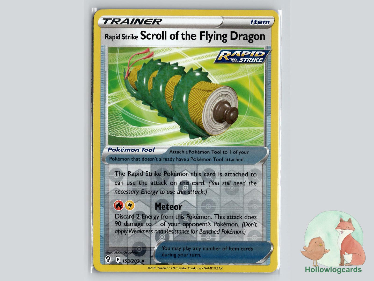 Rapid Strike Scroll of the Flying Dragon (153/203) - Evolving Skies Pokémon Card