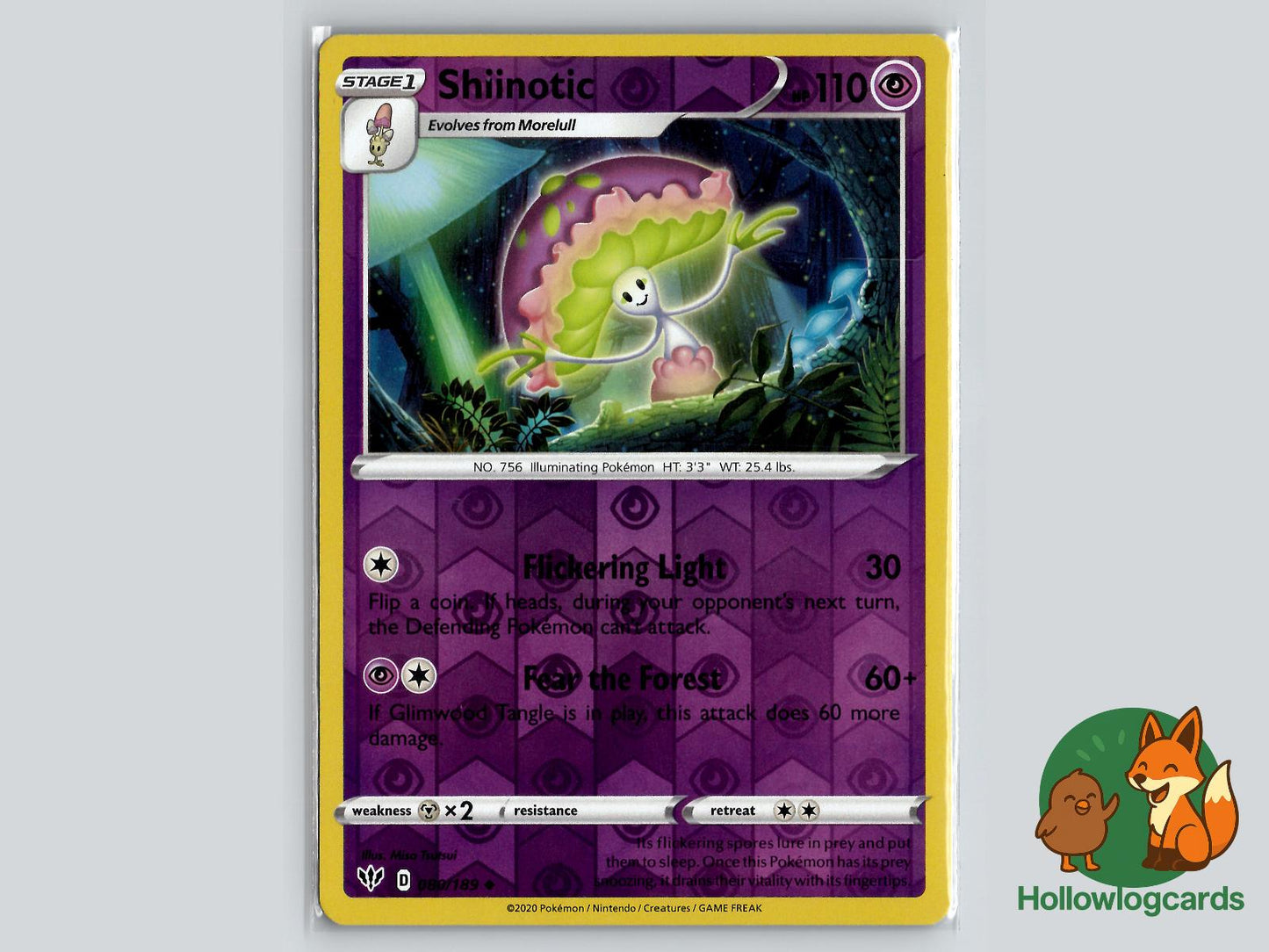Shiinotic (080/189) - Darkness Ablaze Pokémon Card