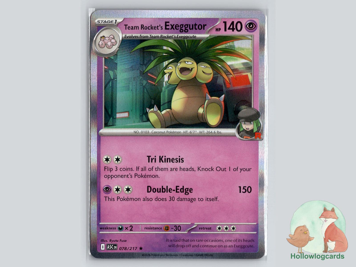 Team Rocket's exeggutor (078/217) - Team Rocket Pokémon Card