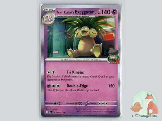 Team Rocket's exeggutor (078/217) - Team Rocket Pokémon Card