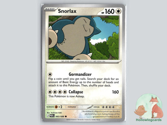 Snorlax (063/088) Pokémon Card