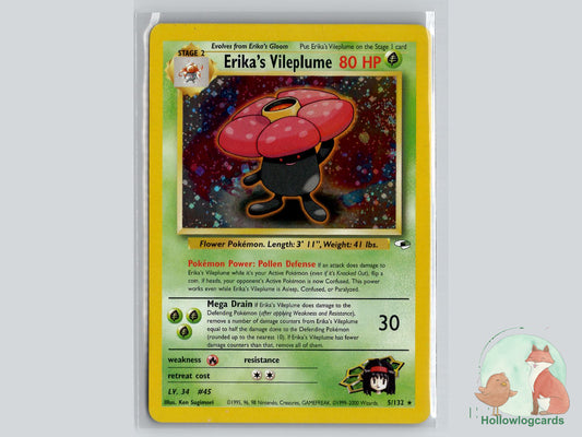 Erika's Vileplume (5/132) - Gym Heroes Pokémon Card