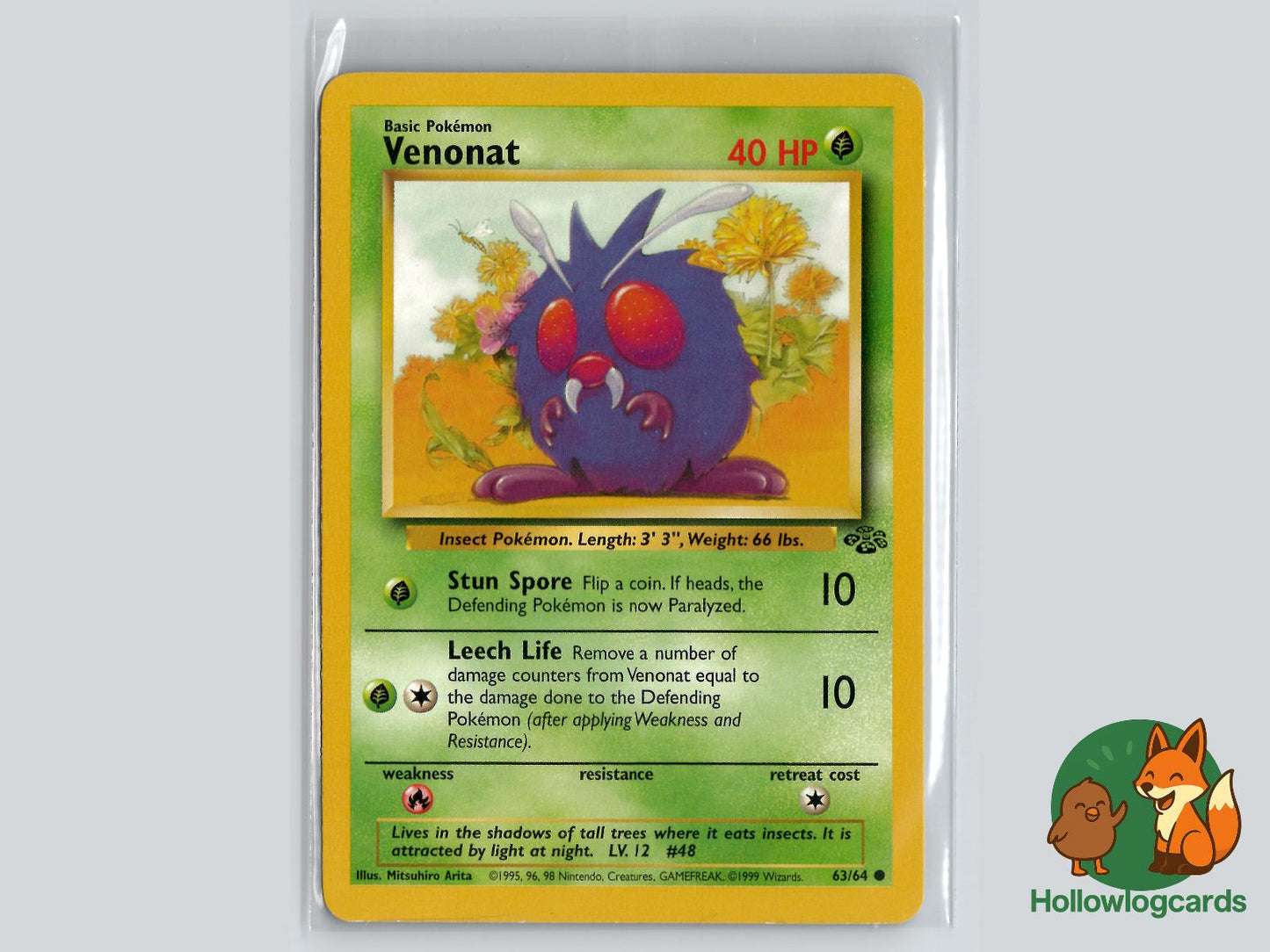 Venonat (63/64) - Jungle Pokémon Card