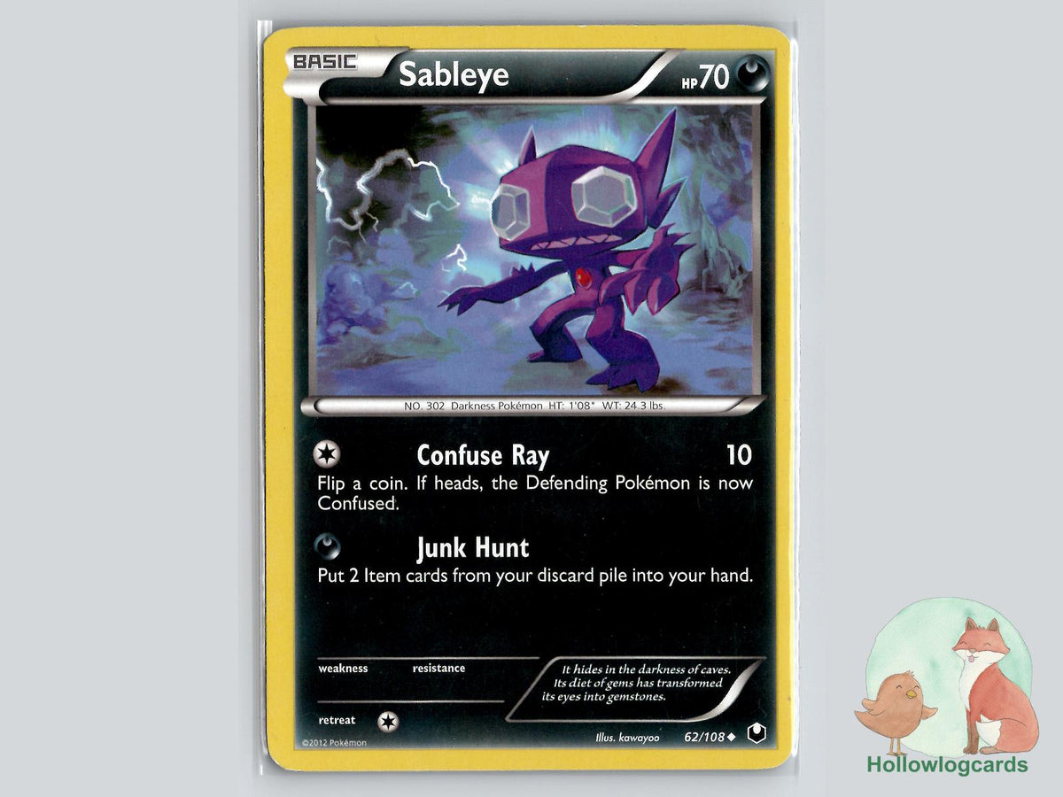 Sableye (62/108) - Dark Explorers Pokémon Card