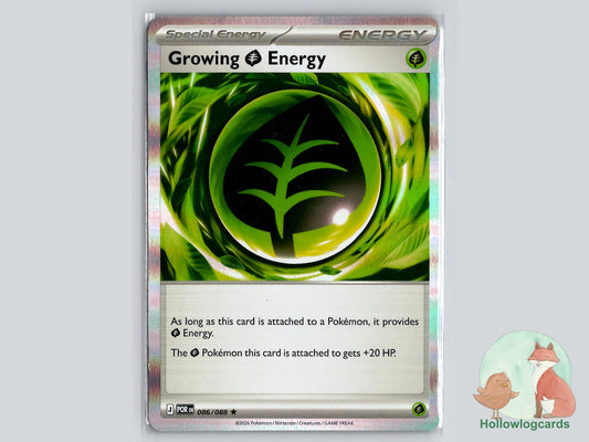 Growing Grass Energy (086/088) Pokémon Card