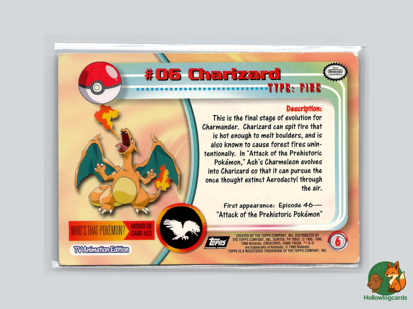 Charizard (#6) Rainbow Chrome - Topps Trading Cards Series 1