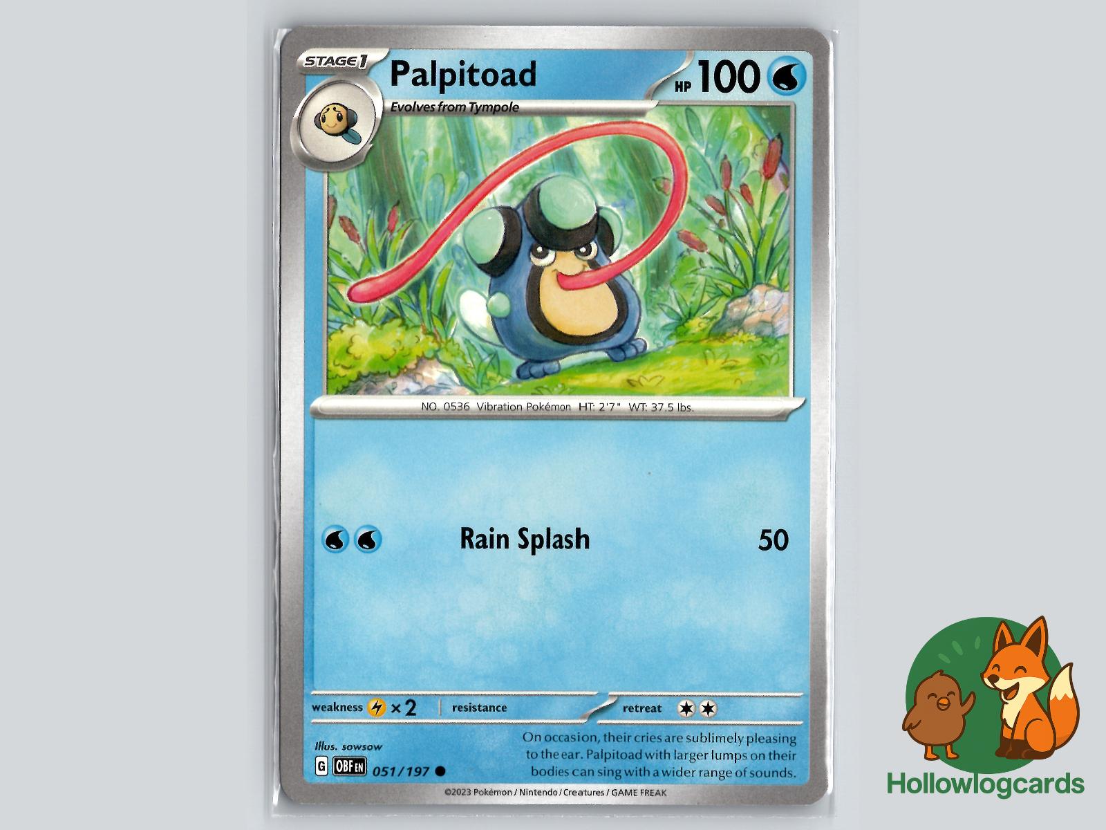 Palpitoad (051/197) - Obsidian Flames Pokémon Card