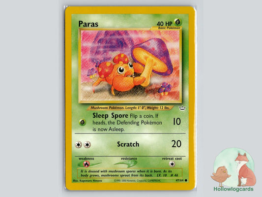 Paras (47/64) - Neo Revelation Pokémon Card
