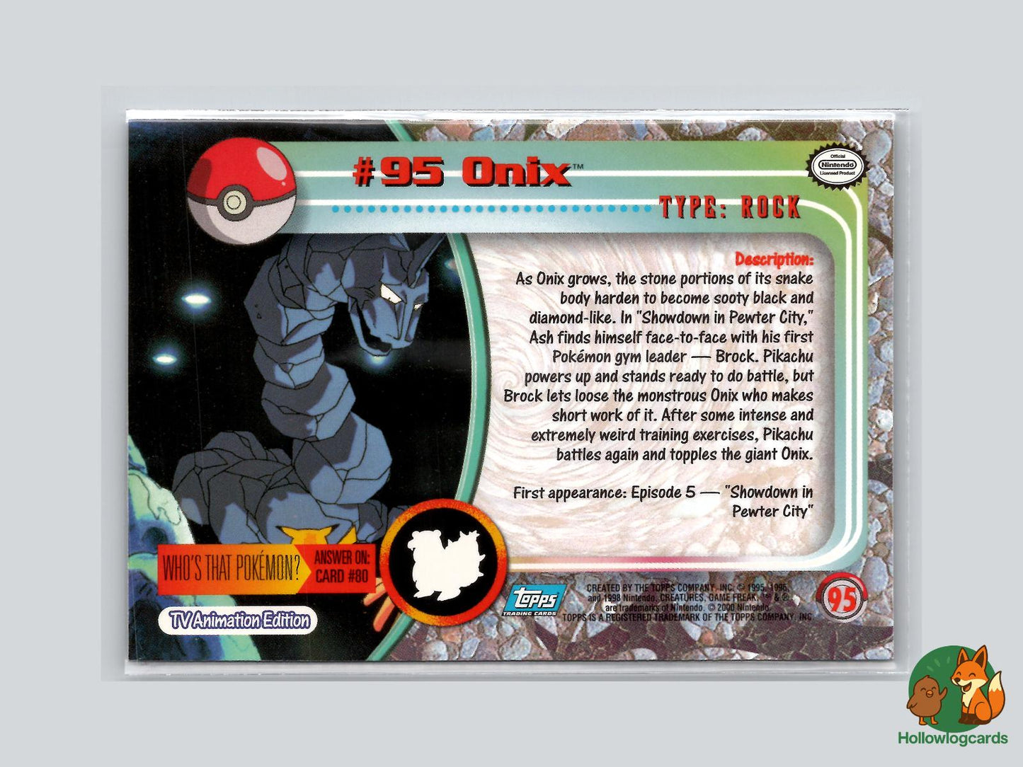 Onix (#95) - Topps Trading Cards Series 2