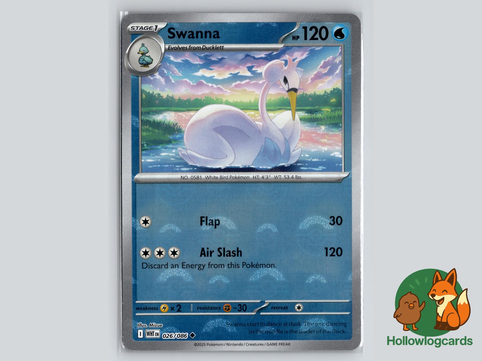 Swanna (026/086) - White Flare Pokémon Card