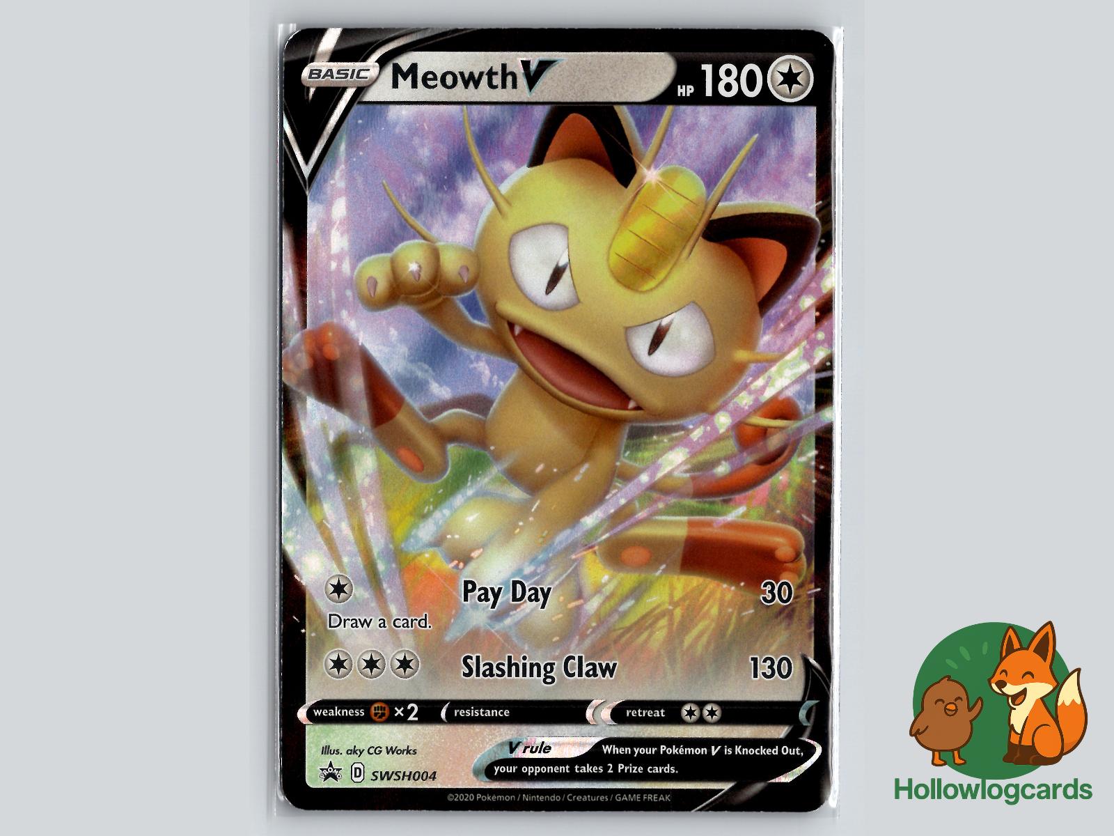 Meowth V (SWSH004) - Sword & Shield Pokémon Card