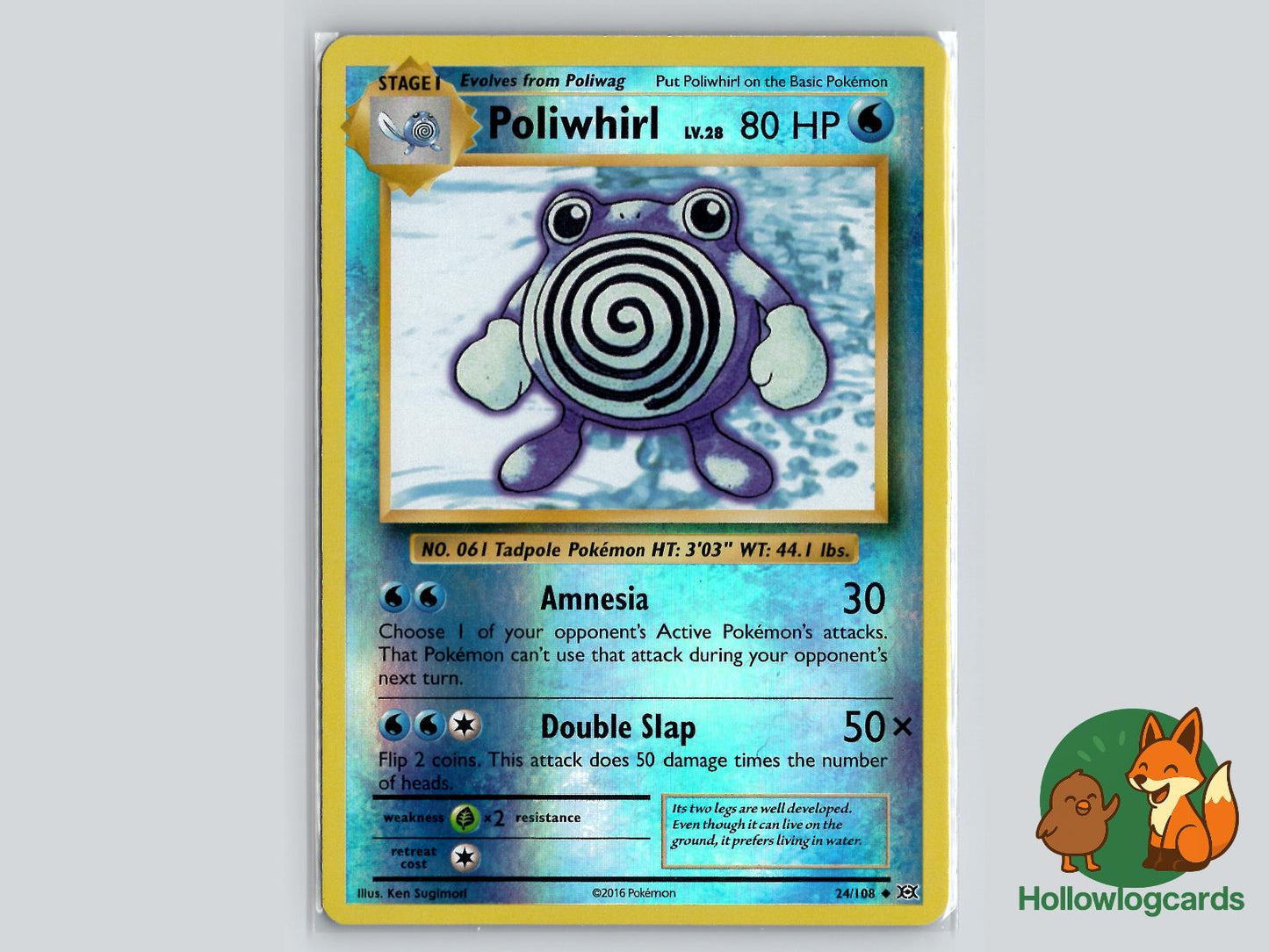 Poliwhirl (24/108) - Evolutions Pokémon Card