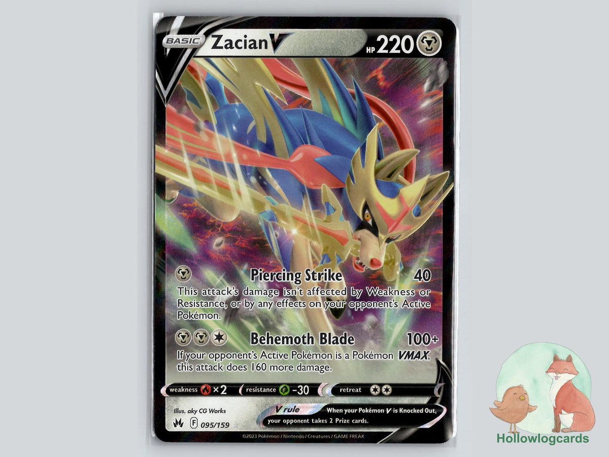 Zacian V (095/159) - Crown Zenith Pokémon Card