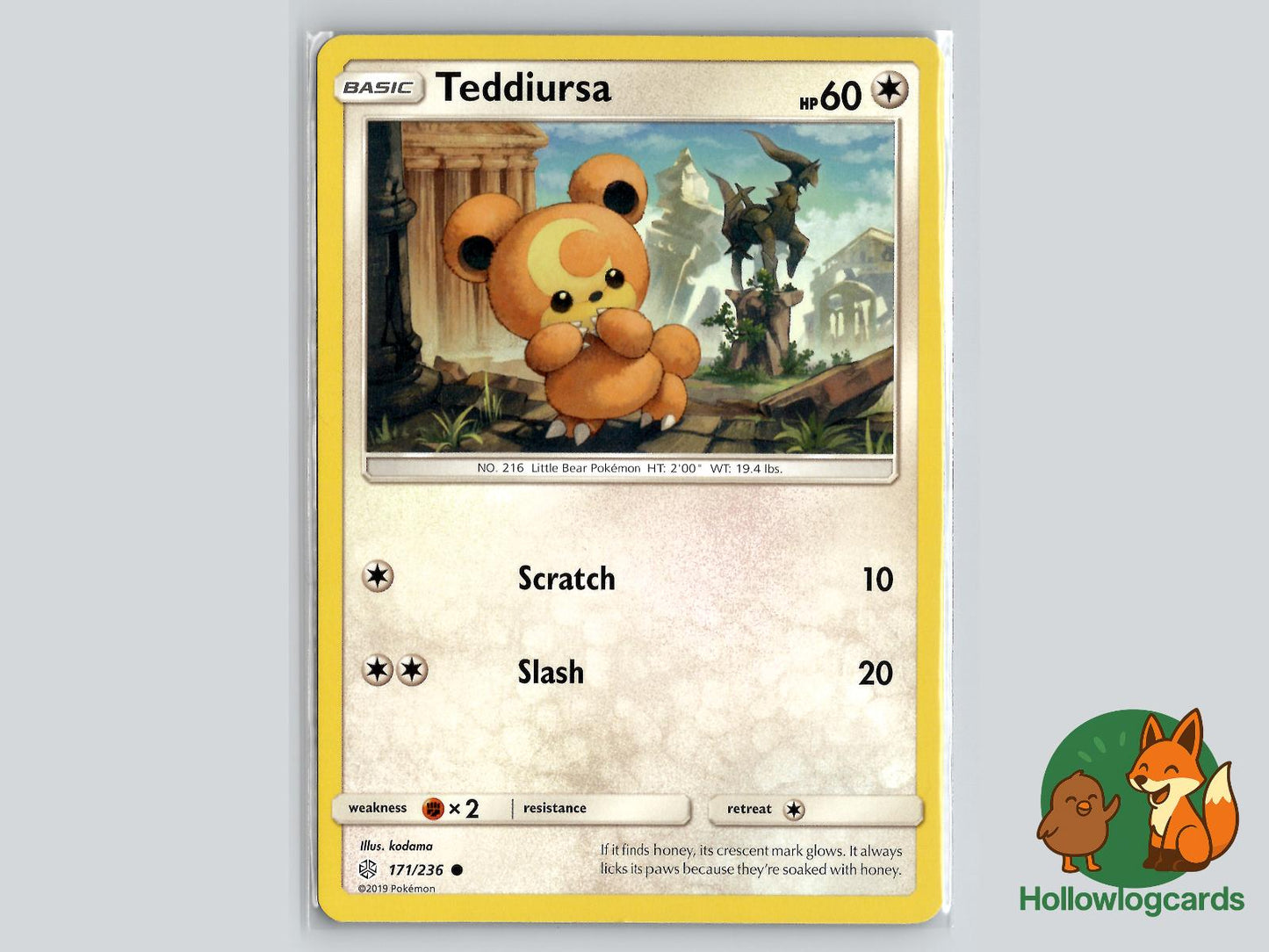 Teddiursa (171/236) - Cosmic Eclipse Pokémon Card