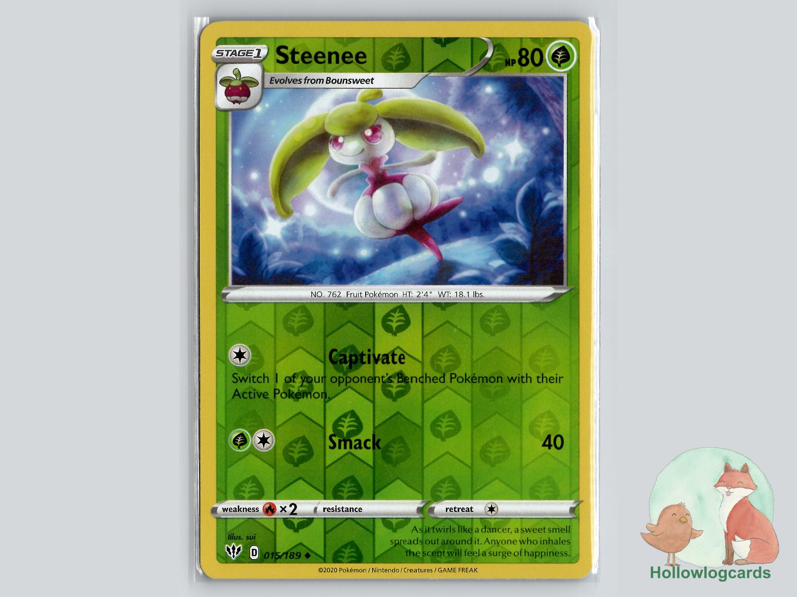 Steenee (015/189) - Darkness Ablaze Pokémon Card